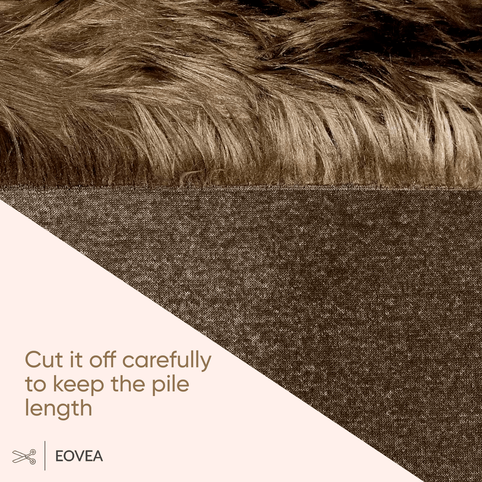 Faux Fur Fabric | Fake Fur Fabric | Chocolate - EOVEA