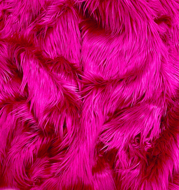 Faux Fur Fabric | Fake Fur Fabric | Fuchsia - EOVEA
