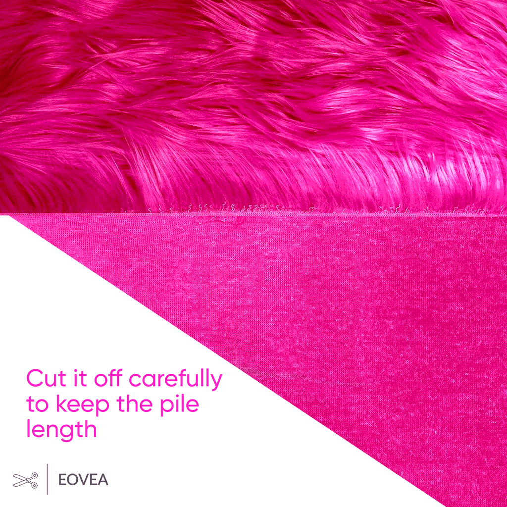 Faux Fur Fabric | Fake Fur Fabric | Fuchsia - EOVEA