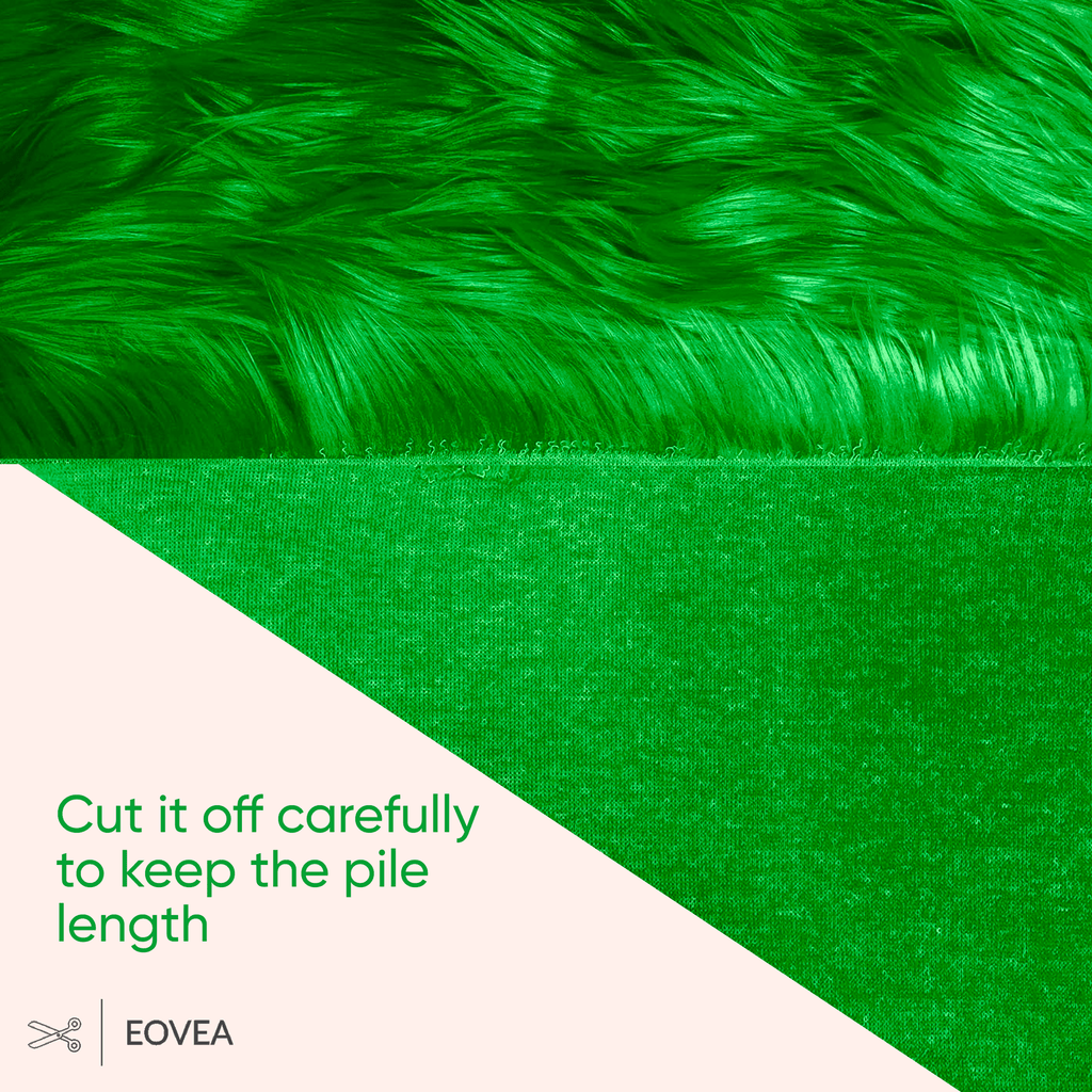 Faux Fur Fabric | Fake Fur Fabric | Kelly Green - EOVEA