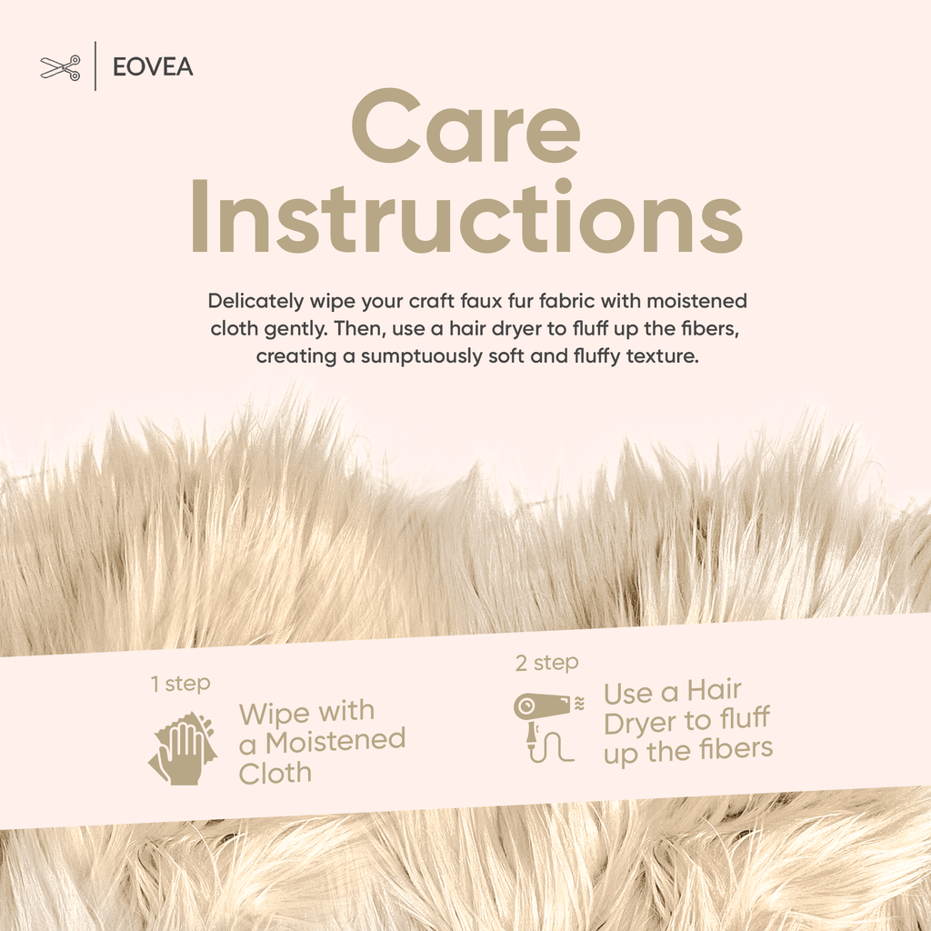 Faux Fur Fabric | Fake Fur Fabric | Latte - EOVEA