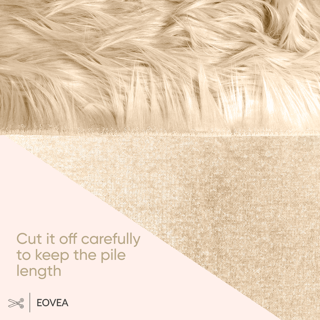 Faux Fur Fabric | Fake Fur Fabric | Latte - EOVEA