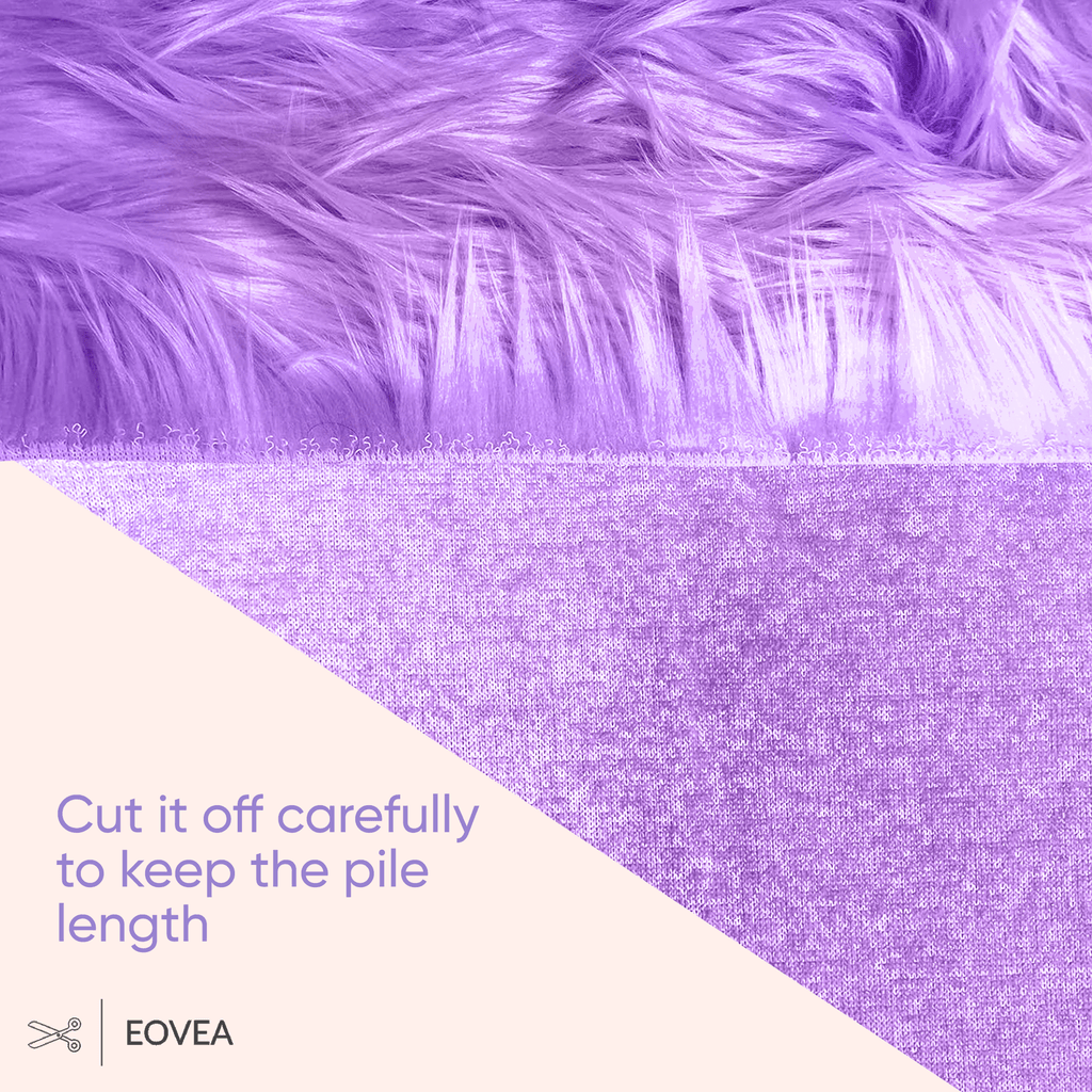 Faux Fur Fabric | Fake Fur Fabric | Lavender - EOVEA