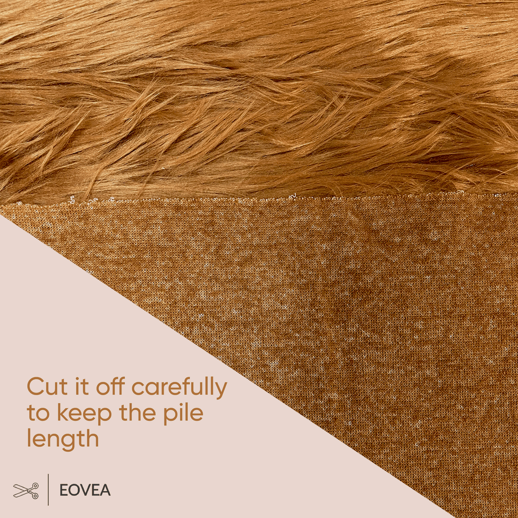 Faux Fur Fabric | Fake Fur Fabric | Light Brown - EOVEA