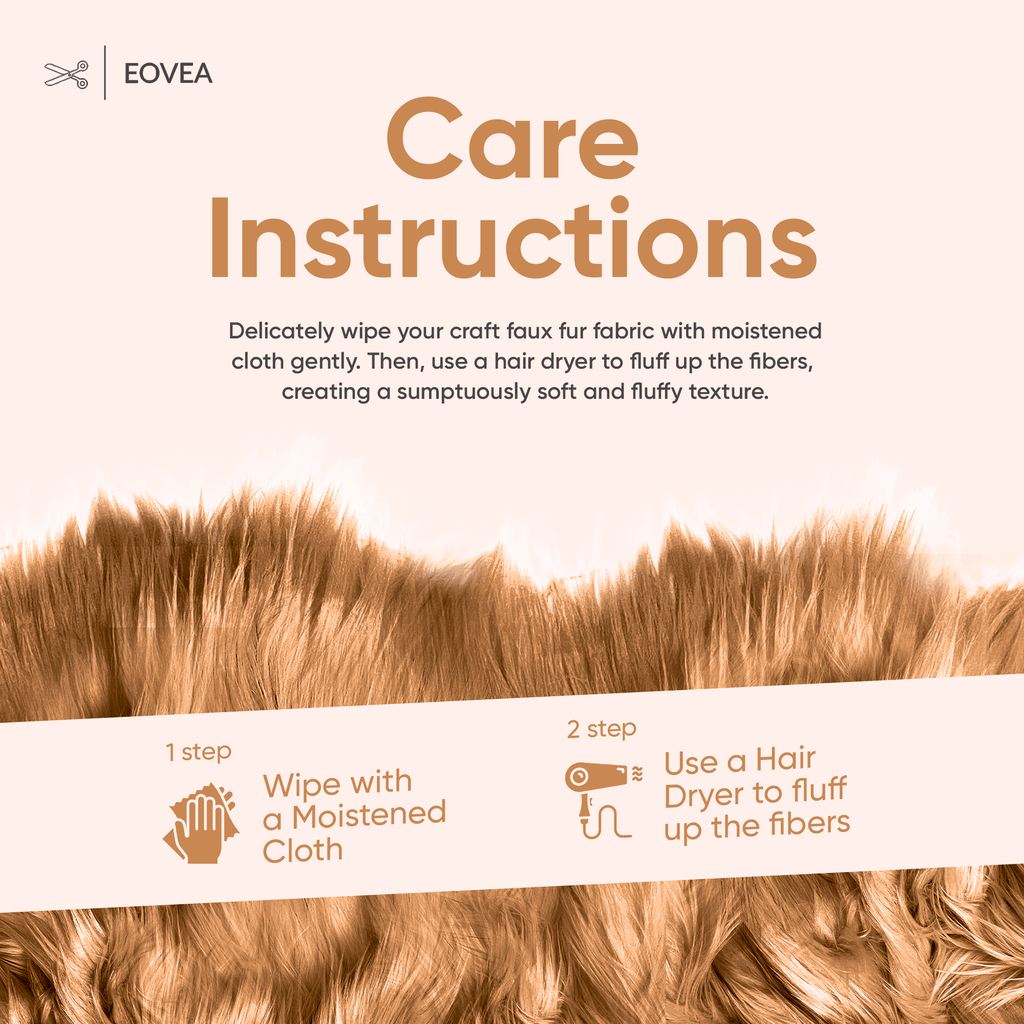 Faux Fur Fabric | Fake Fur Fabric | Light Brown - EOVEA
