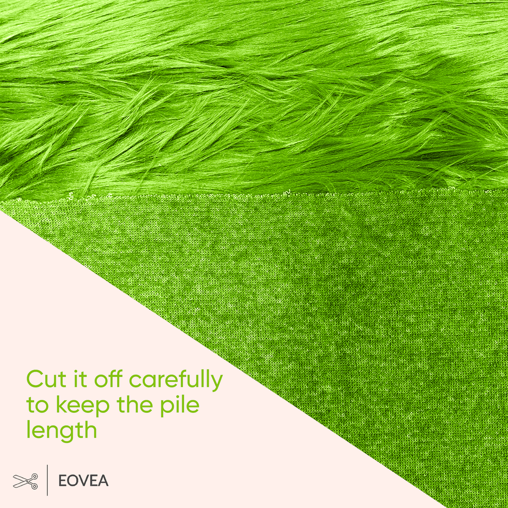 Faux Fur Fabric | Fake Fur Fabric | Lime - EOVEA