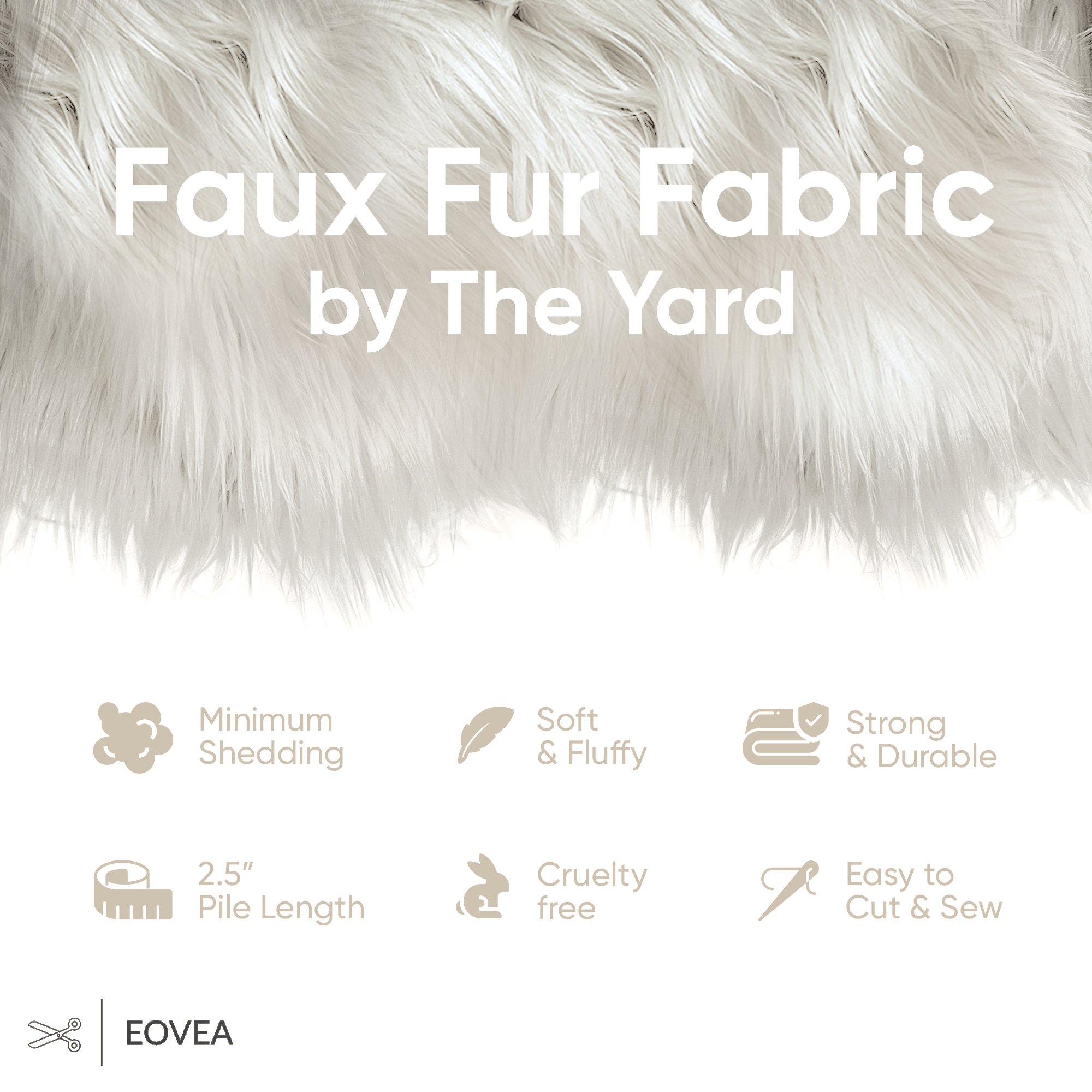 Off White Faux Fur Fabric – Premium Elegant Fake Fur for Every