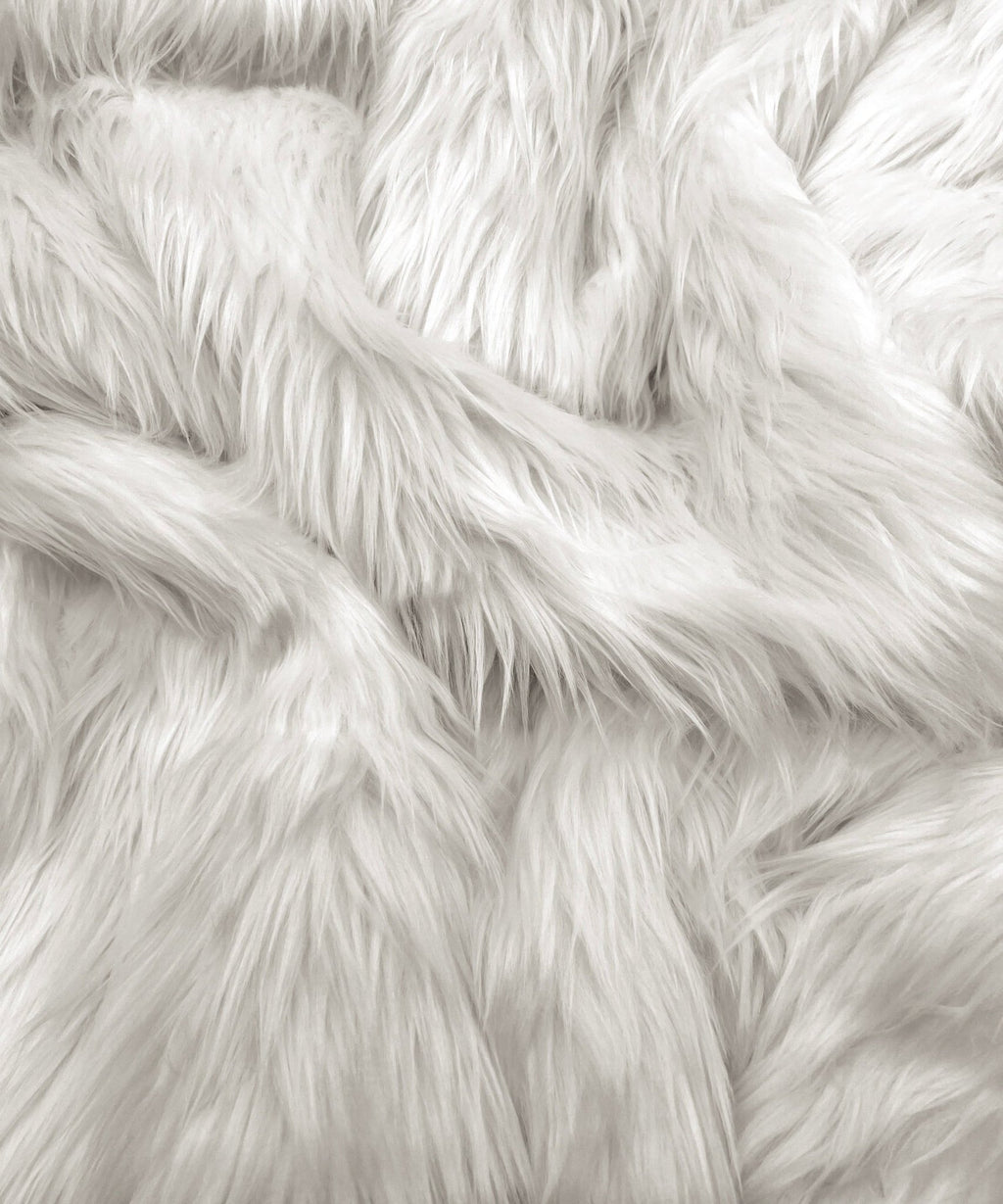 Faux Fur Fabric | Fake Fur Fabric | Off White - EOVEA