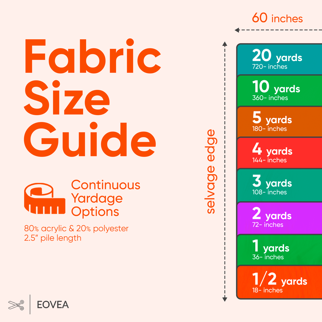 Faux Fur Fabric | Fake Fur Fabric | Orange - EOVEA