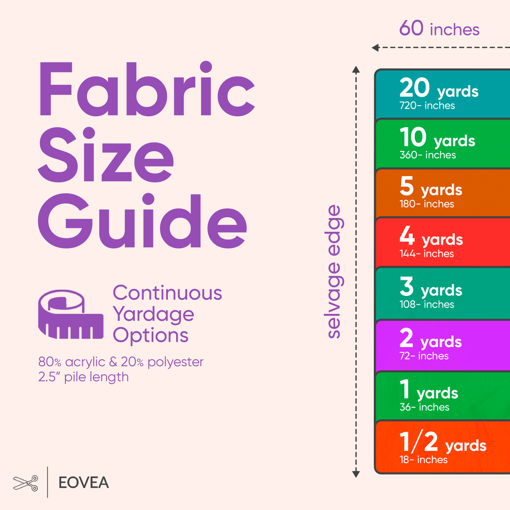 Faux Fur Fabric | Fake Fur Fabric | Purple - EOVEA