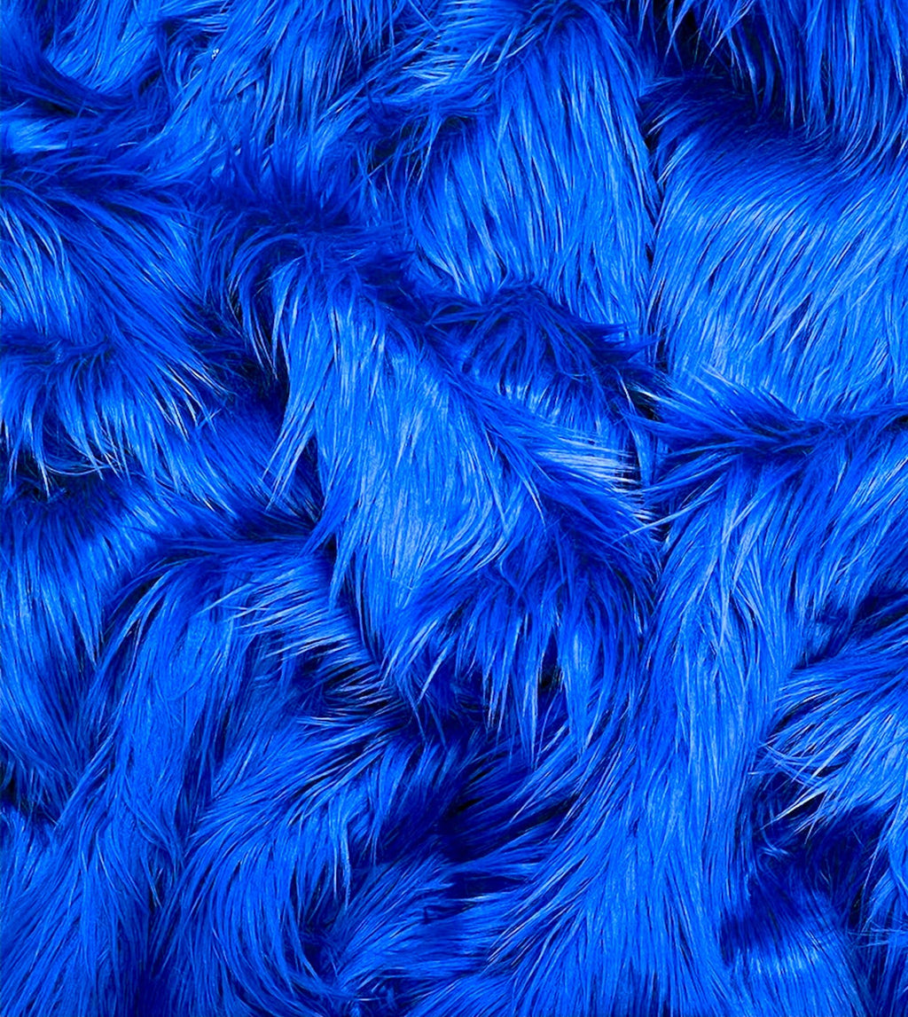 Faux Fur Fabric | Fake Fur Fabric | Royal Blue - EOVEA