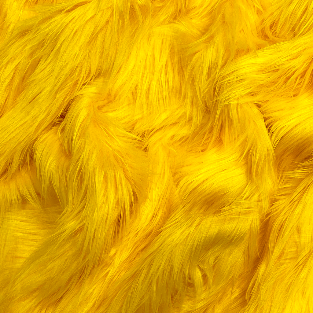 Faux Fur Fabric | Fake Fur Fabric | Yellow - EOVEA