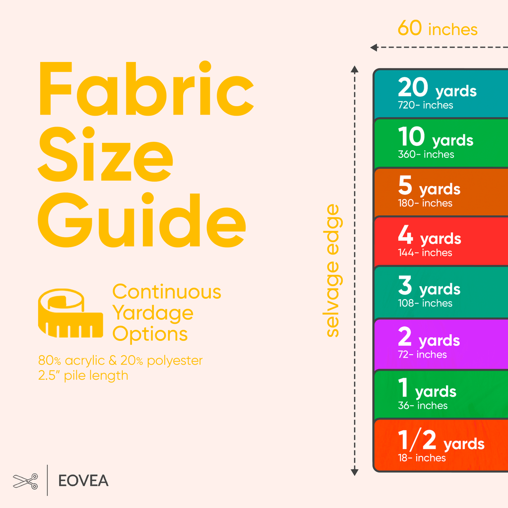 Faux Fur Fabric | Fake Fur Fabric | Yellow - EOVEA