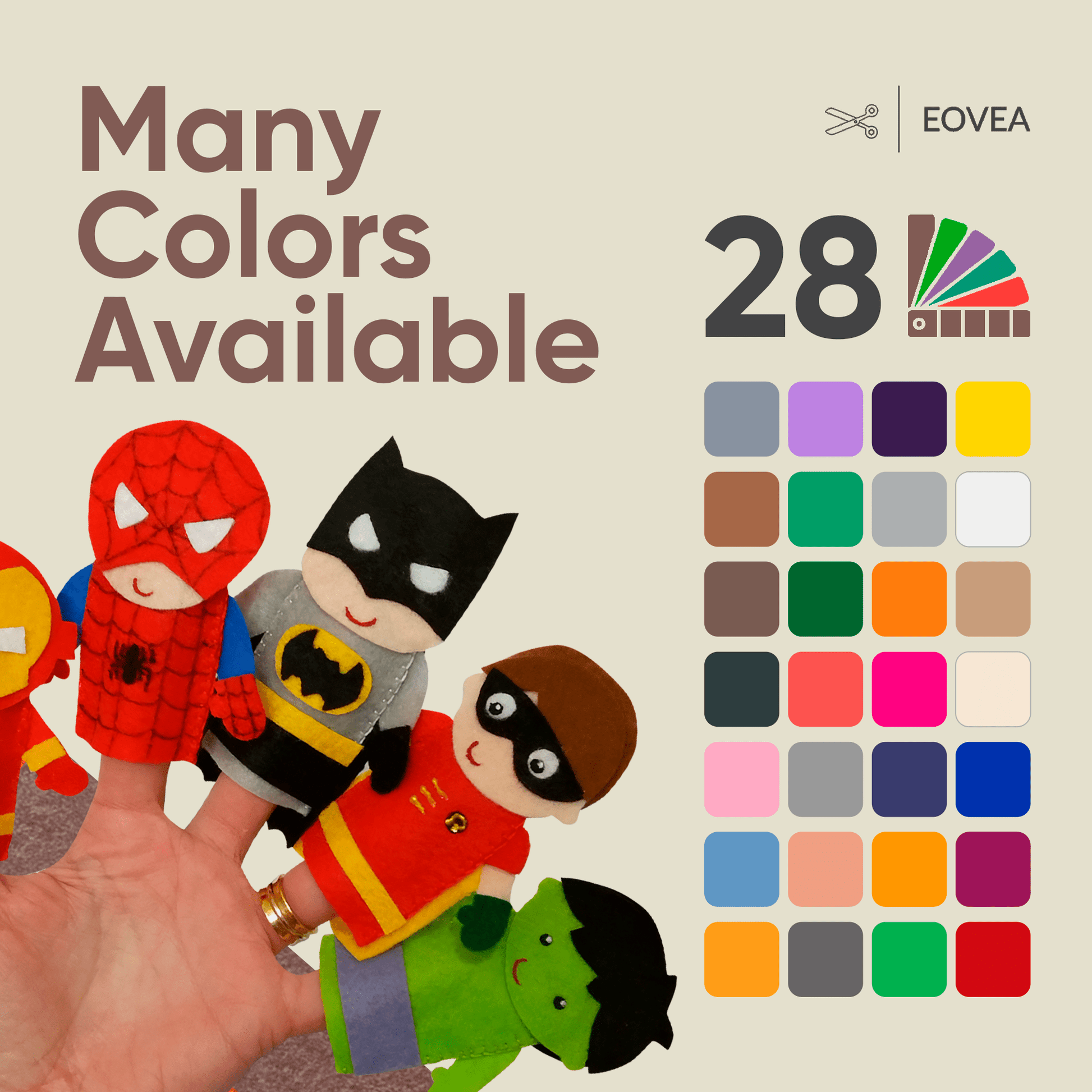 Felt Fabric |  1.6mm Thick Felt By The Yard | Brown - EOVEA