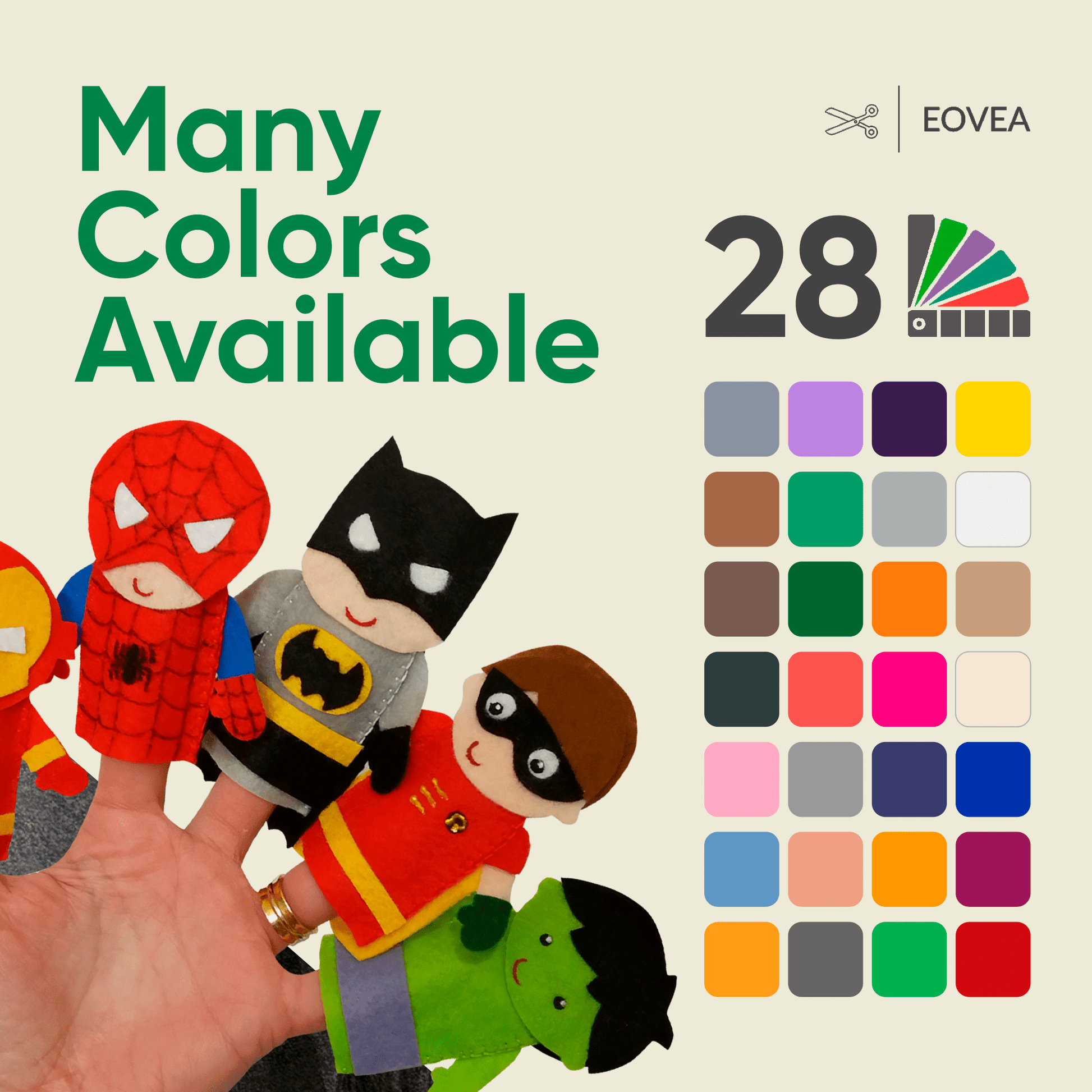 Felt Fabric |  1.6mm Thick Felt By The Yard | Dark Grey - EOVEA