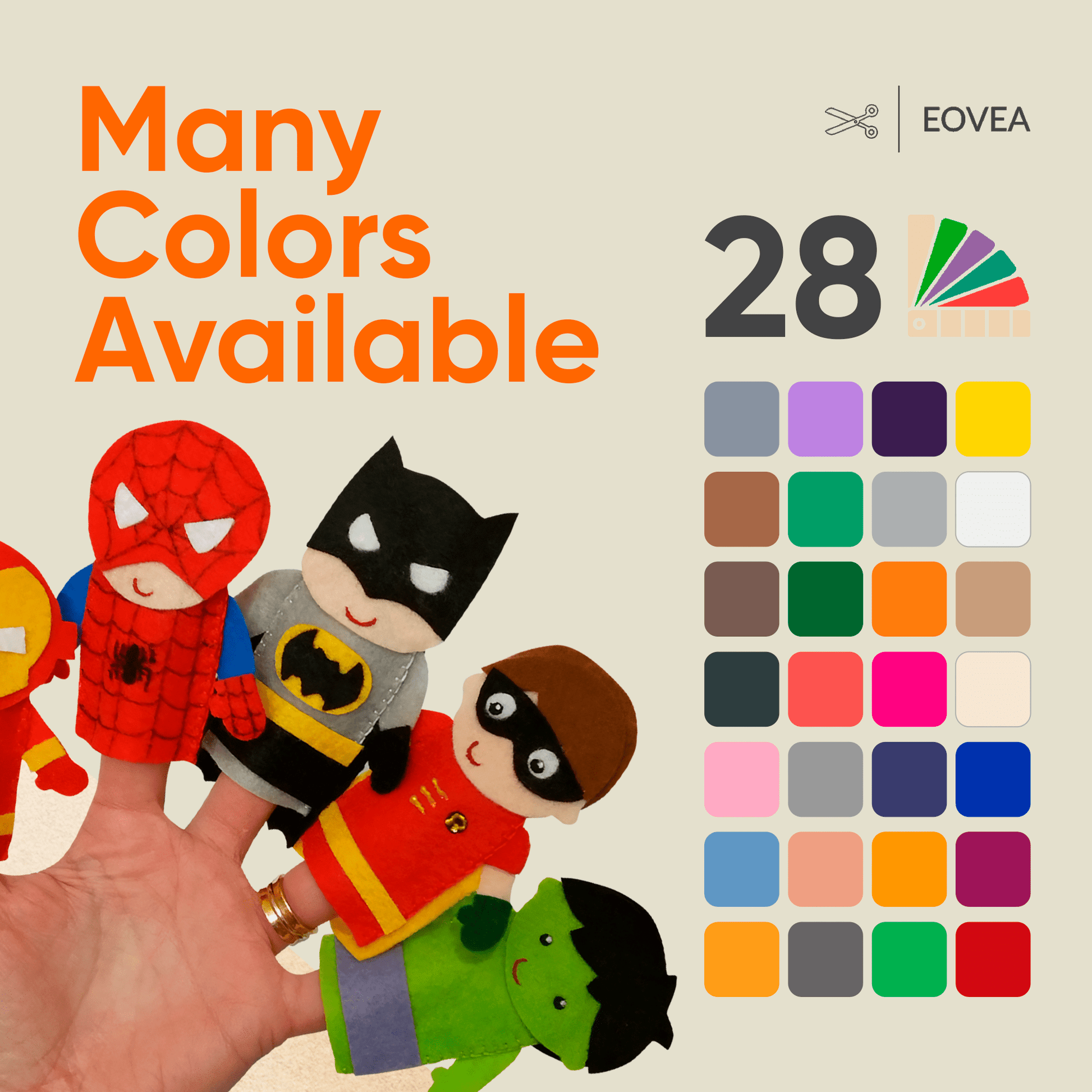 Felt Fabric |  1.6mm Thick Felt By The Yard | Ivory - EOVEA