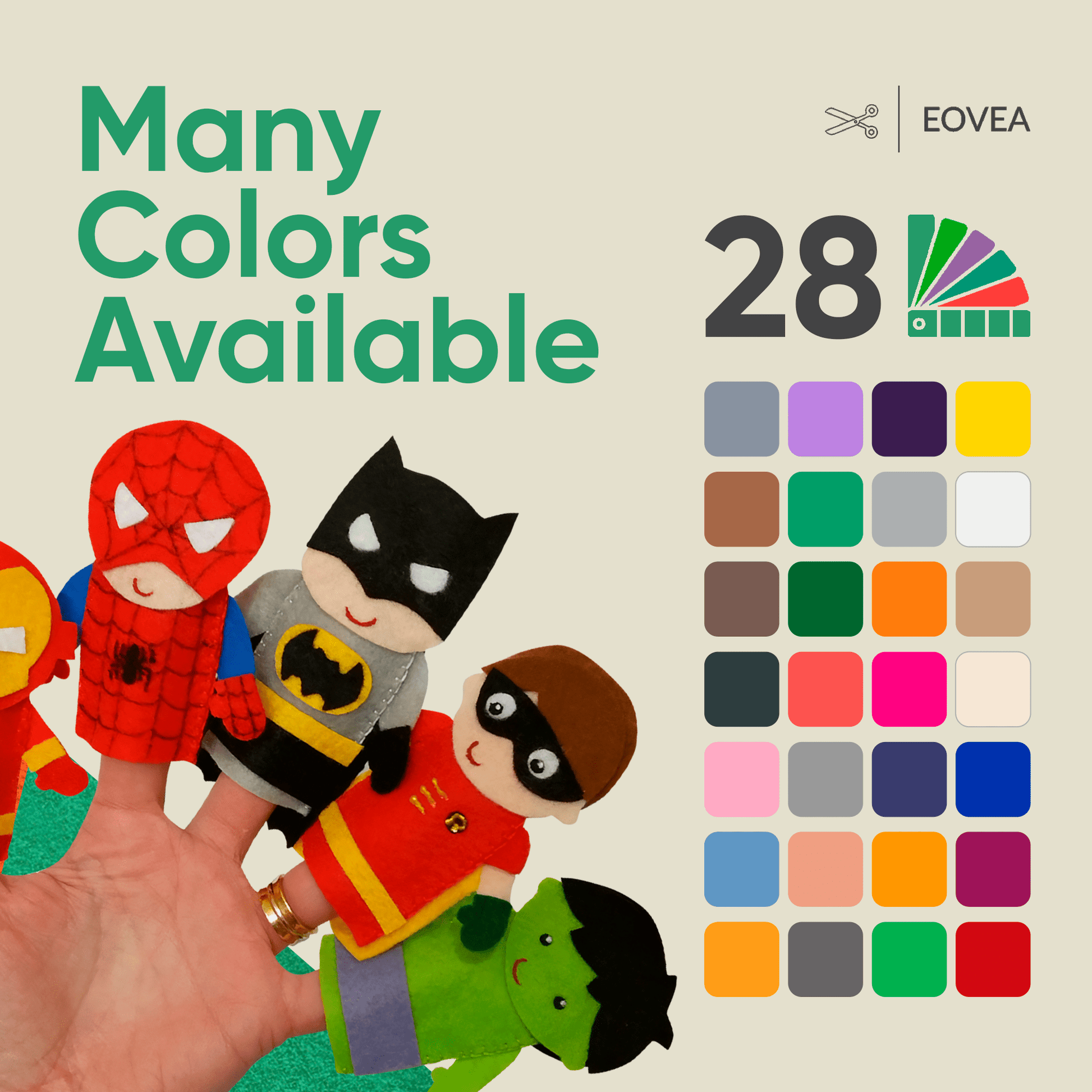 Felt Fabric |  1.6mm Thick Felt By The Yard | Kelly Green - EOVEA