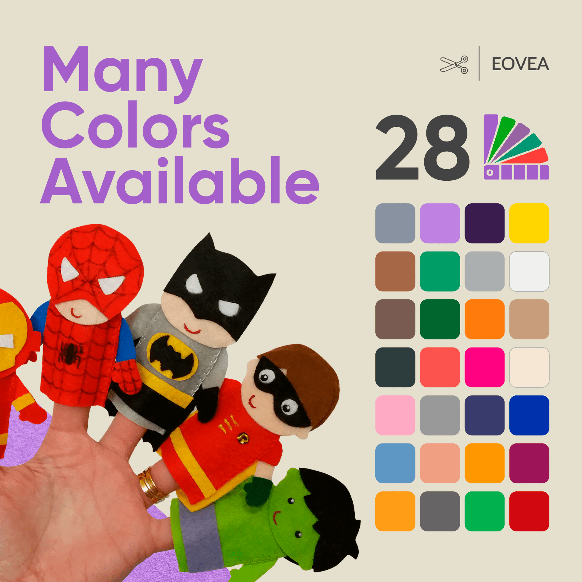 Felt Fabric |  1.6mm Thick Felt By The Yard | Lavender - EOVEA