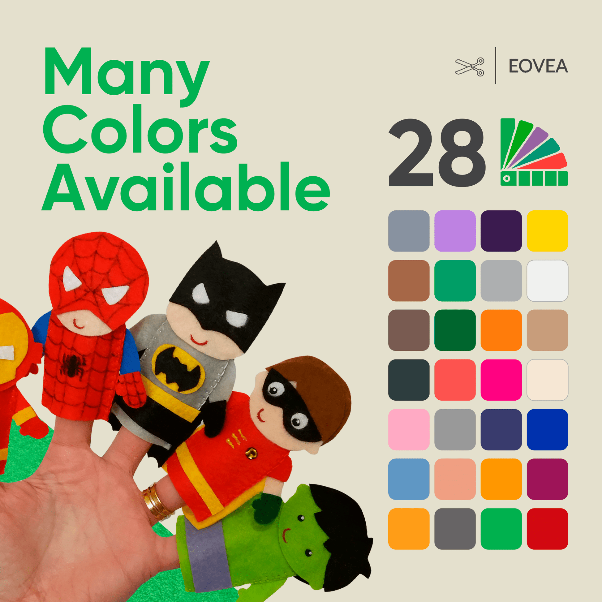 Felt Fabric |  1.6mm Thick Felt By The Yard | Lime Green - EOVEA