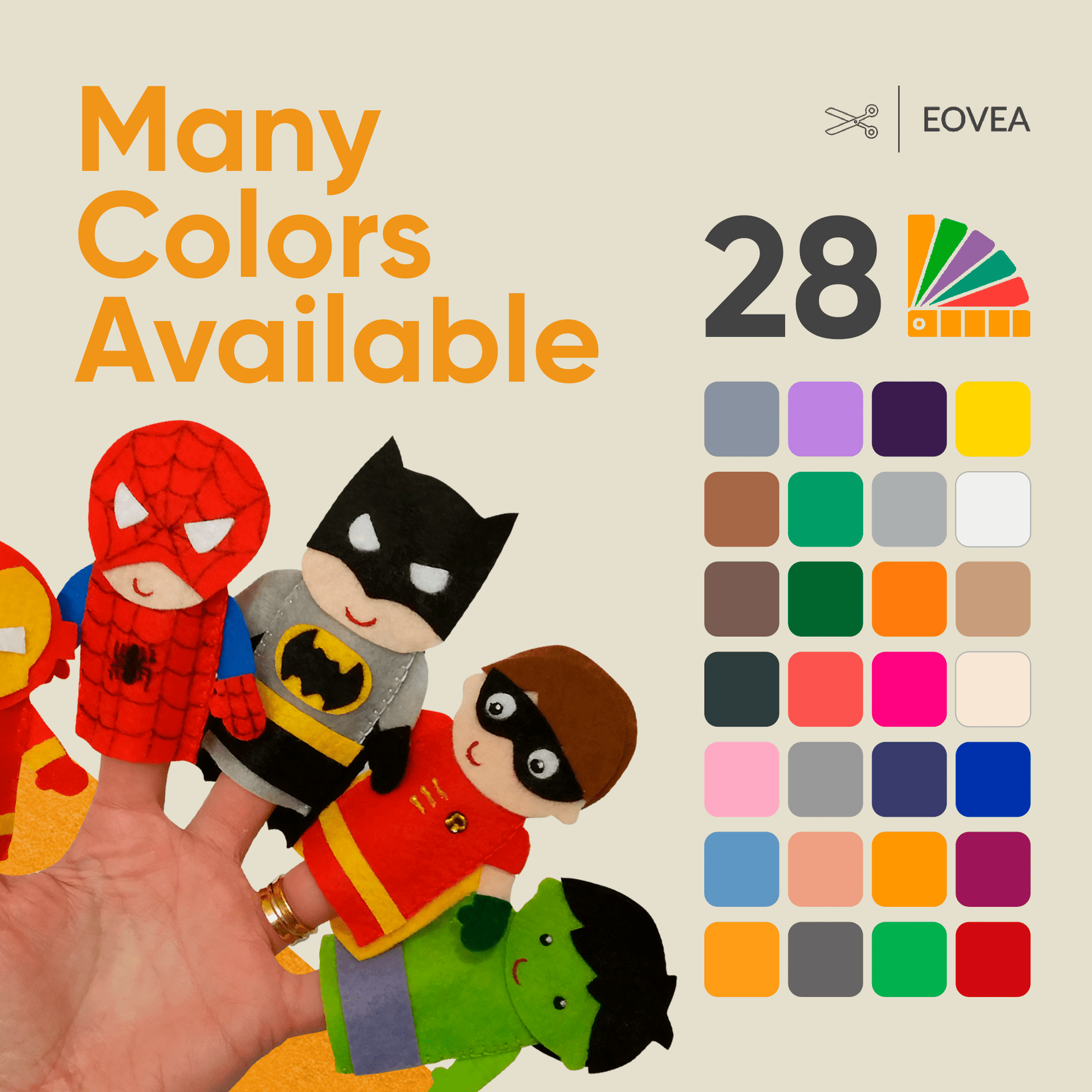 Felt Fabric |  1.6mm Thick Felt By The Yard | Mango - EOVEA