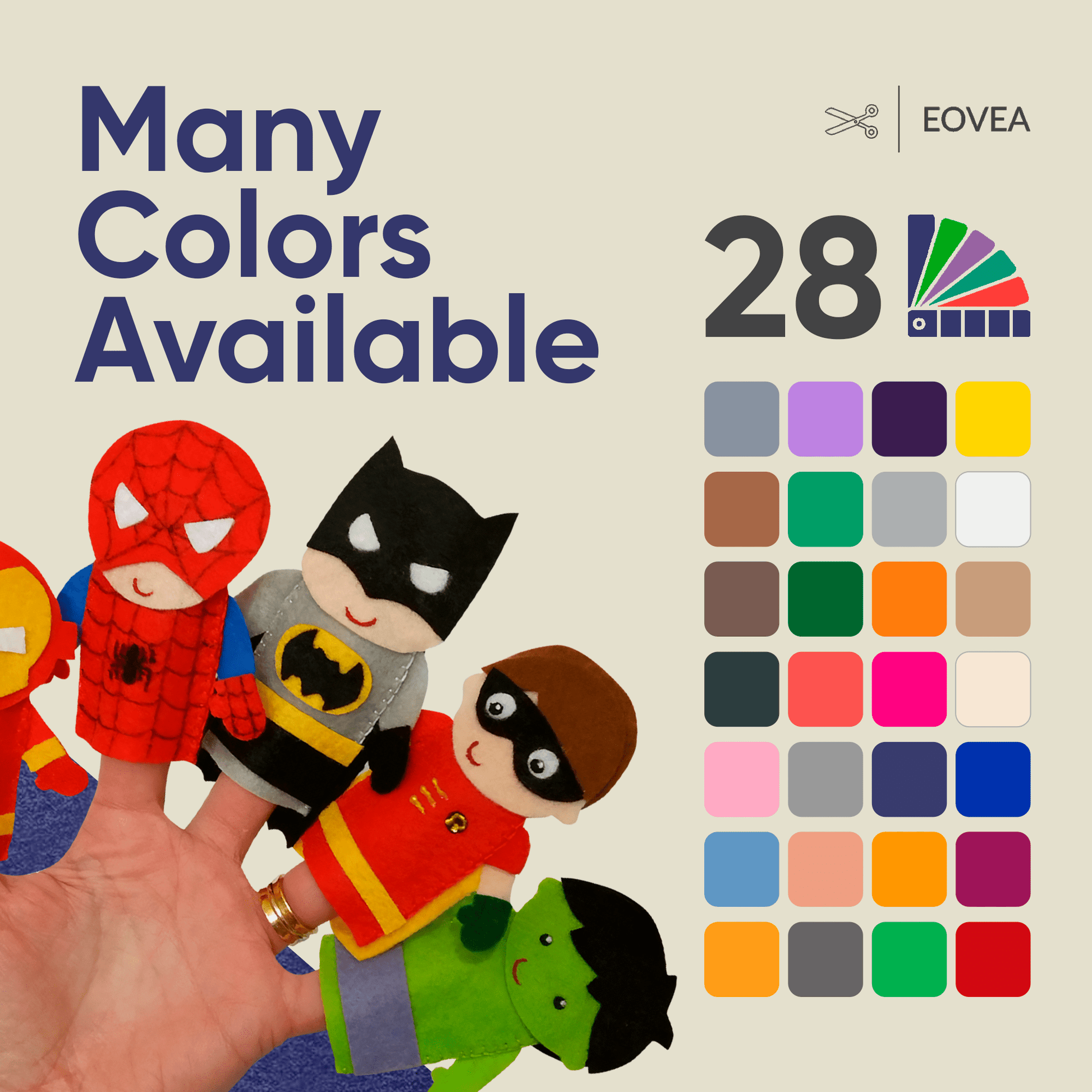 Felt Fabric |  1.6mm Thick Felt By The Yard | Navy Blue - EOVEA