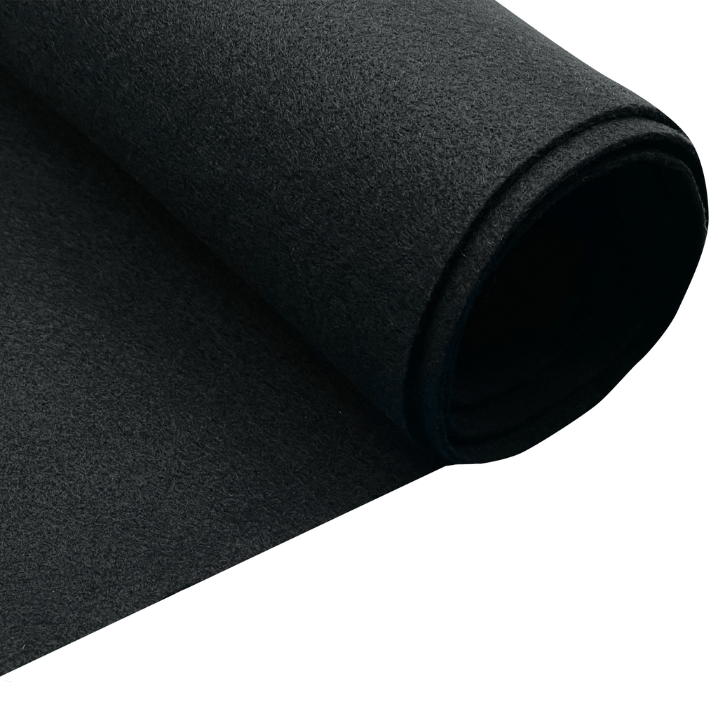 Felt Fabric | 3.2 mm Thick Acrylic Felt By The Yard | Black - EOVEA