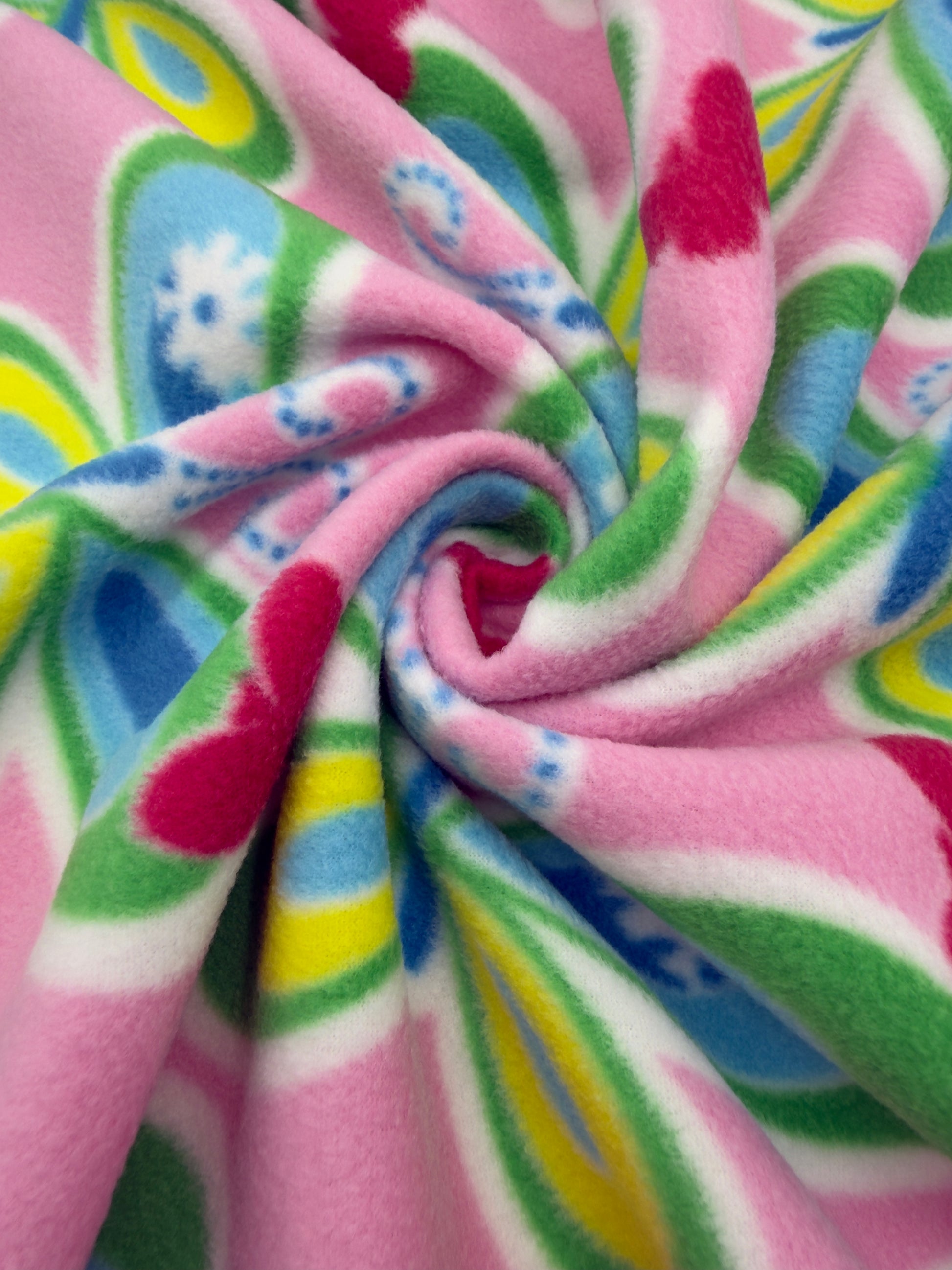 Printed Fleece Fabric by the Bolt – 60" Wide, Anti-Pill
