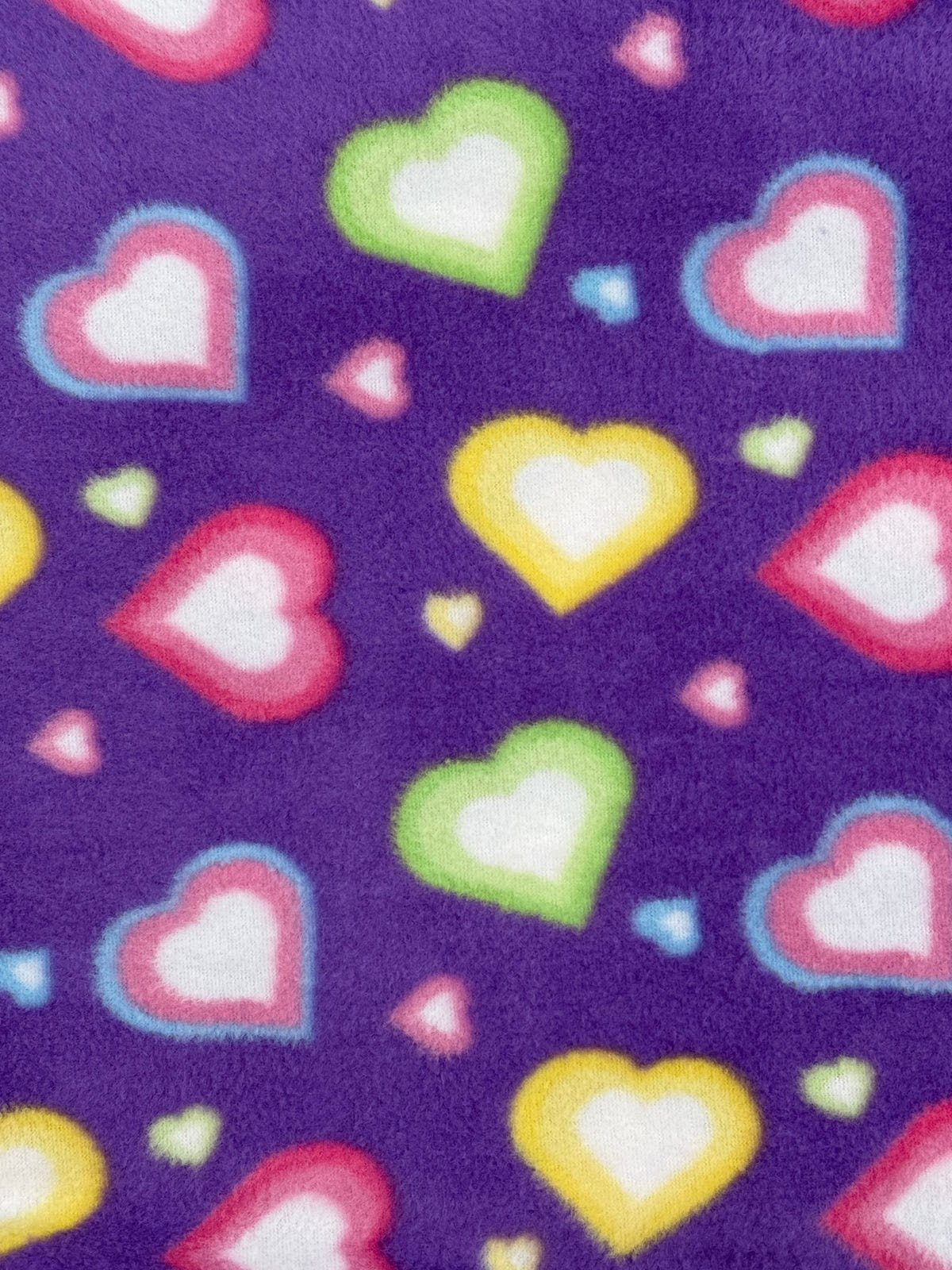 Rainbow Hearts on Purple
