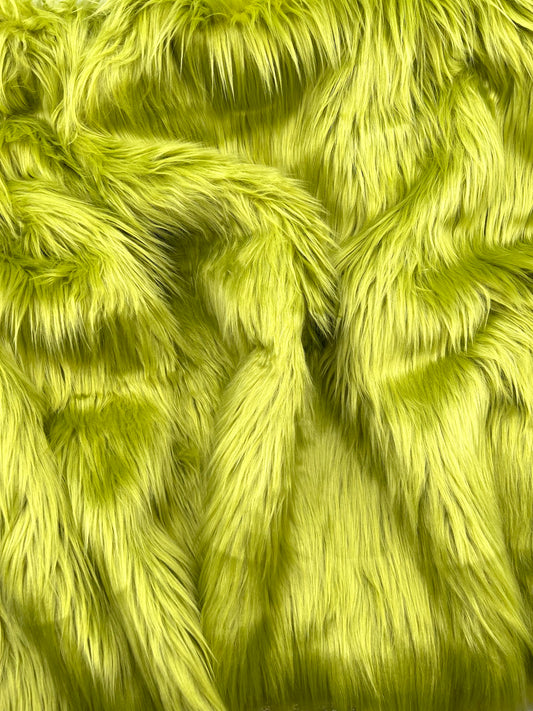 EOVEA Shaggy Faux Fur Fabric | Olive