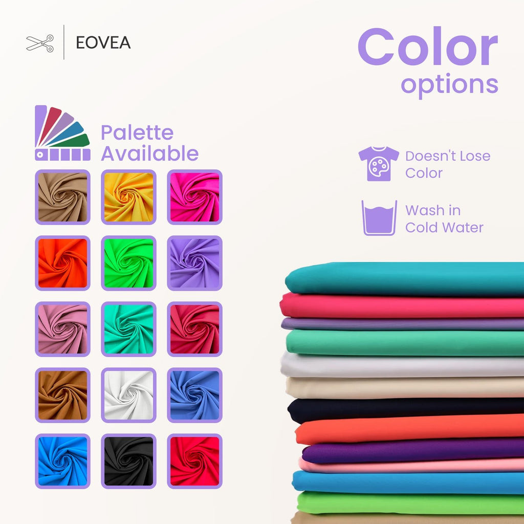 Nylon Spandex Fabric | 4 Way Stretch Swimsuit Fabric | Light Purple - EOVEA