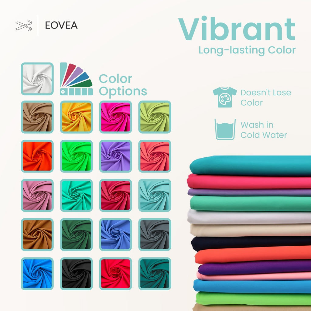 Nylon Spandex Fabric | 4 Way Stretch Swimsuit Fabric | Lt Marine Blue - EOVEA