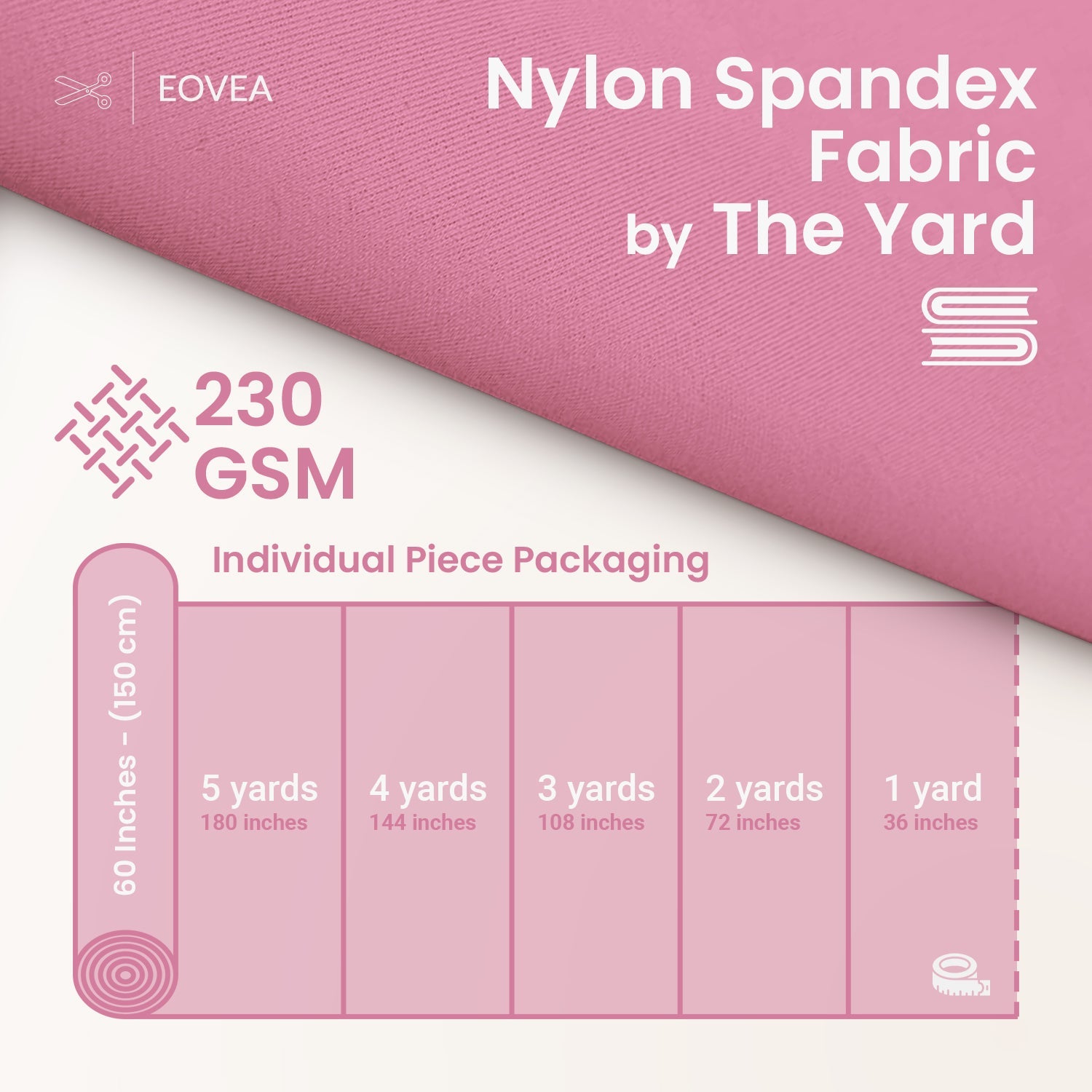 Nylon Spandex Fabric | 4 Way Stretch Swimsuit Fabric| Orchid Smoke - EOVEA