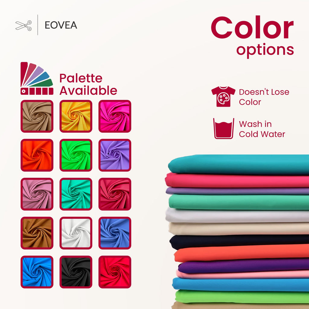 Nylon Spandex Fabric | 4 Way Stretch Swimsuit Fabric | Scarlet Red - EOVEA