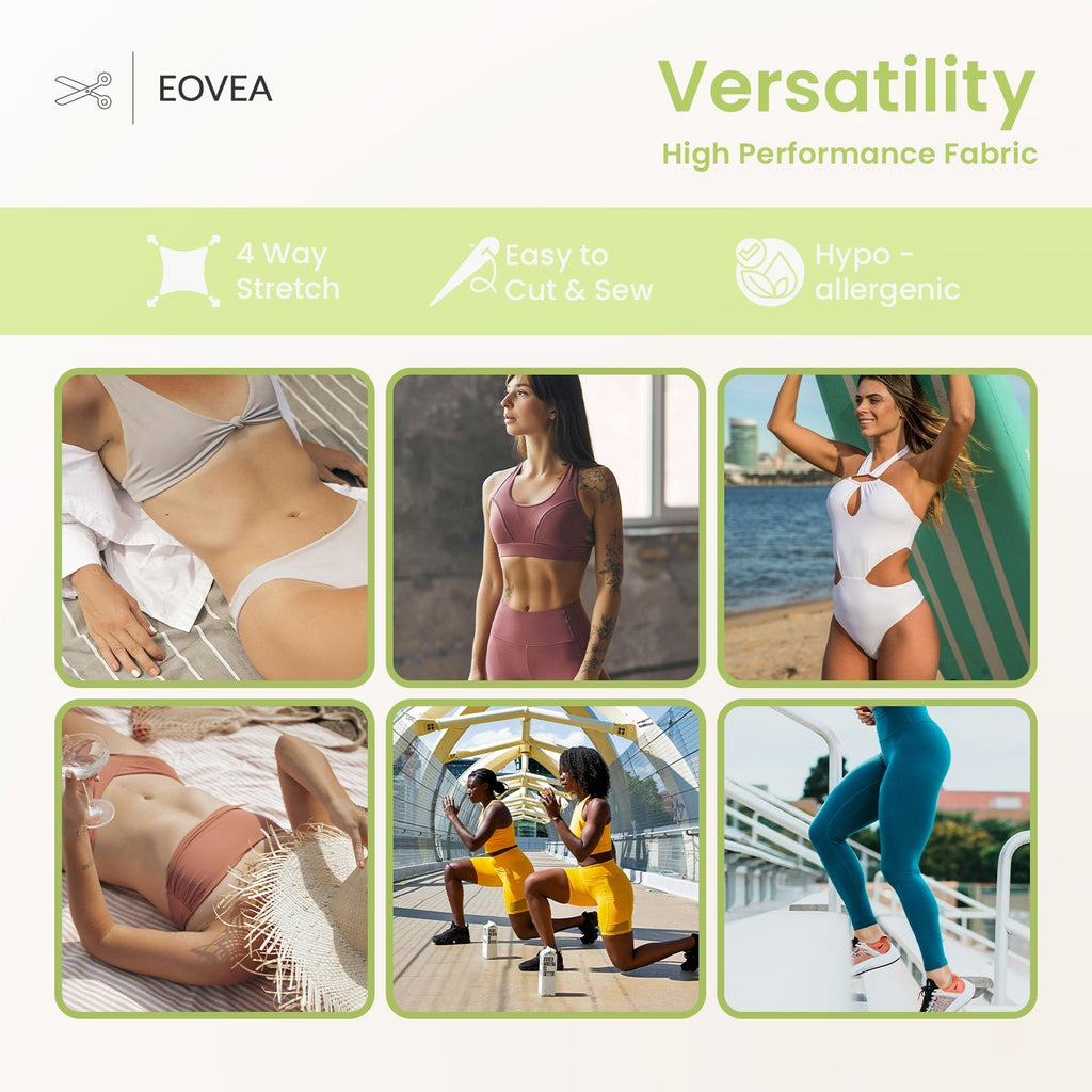 Nylon Spandex Fabric | 4 Way Stretch Swimsuit Fabric | Sherbet - EOVEA