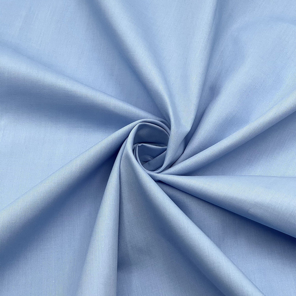 Poly Cotton Fabric for Sewing | Broadcloth Fabric | Baby Blue - EOVEA
