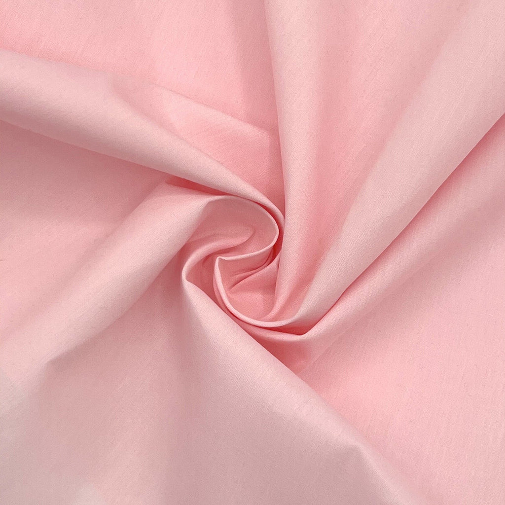 Poly Cotton Fabric for Sewing | Broadcloth Fabric | Baby Pink - EOVEA