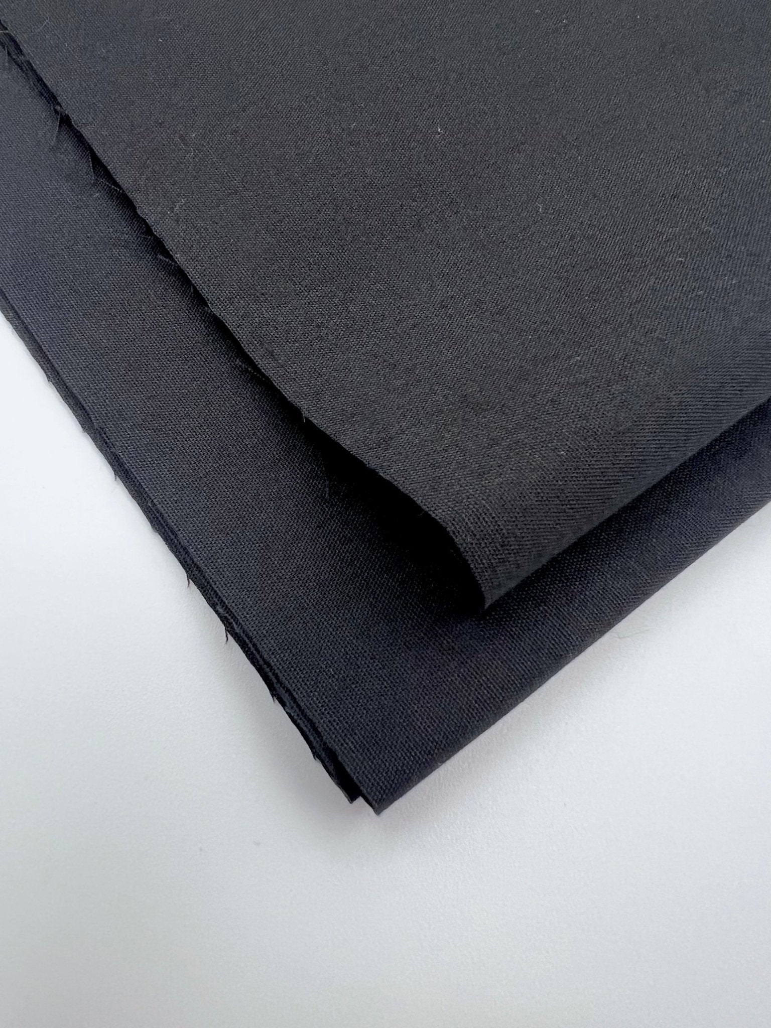 Poly Cotton Fabric for Sewing | Broadcloth Fabric | Black - EOVEA