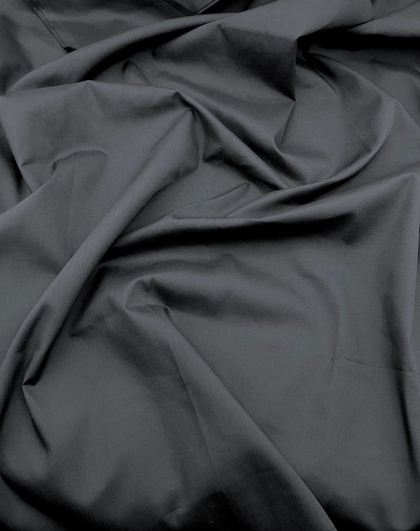 Poly Cotton Fabric for Sewing | Broadcloth Fabric | Black - EOVEA