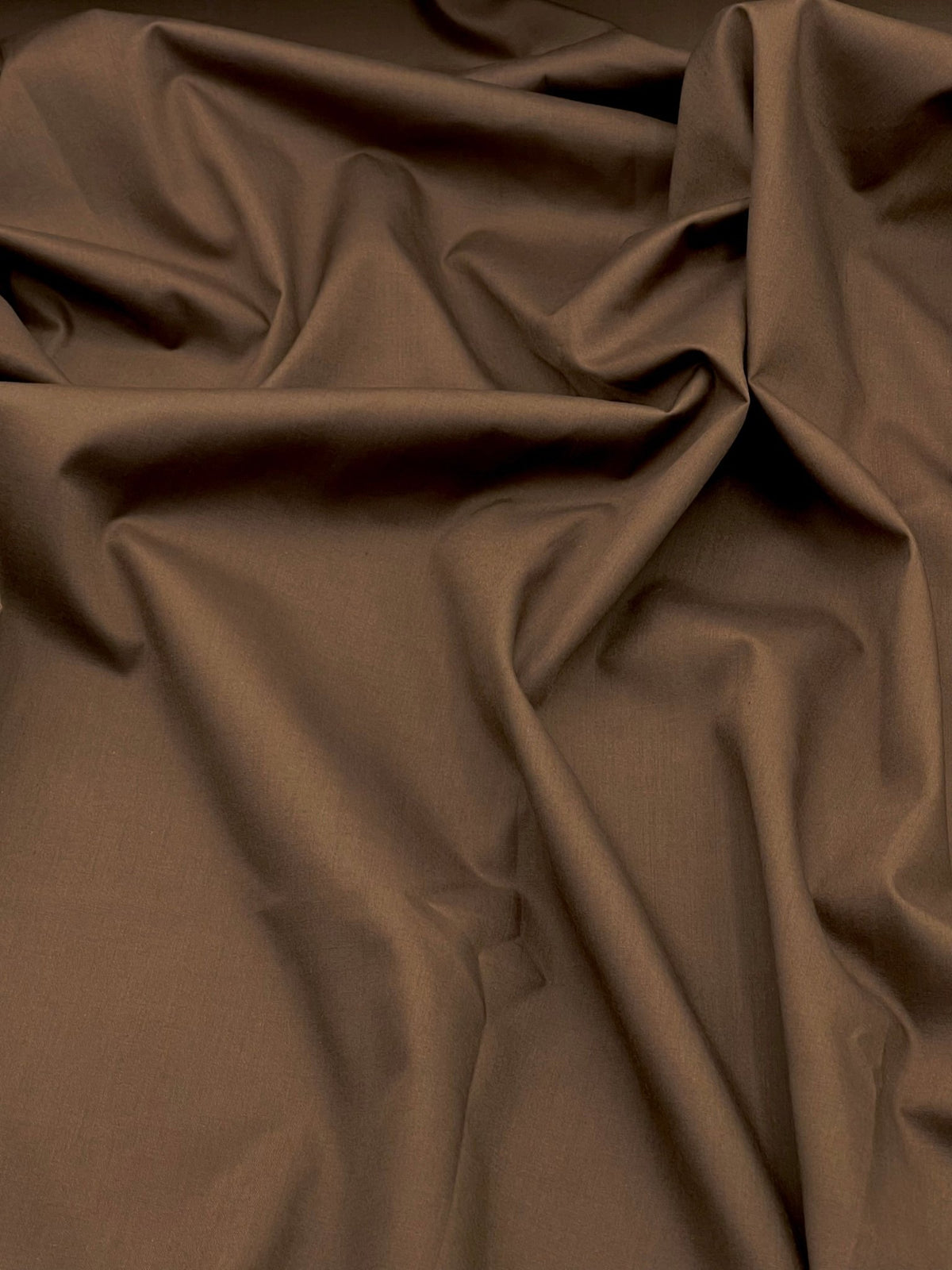 Poly Cotton Fabric for Sewing | Broadcloth Fabric | Brown - EOVEA