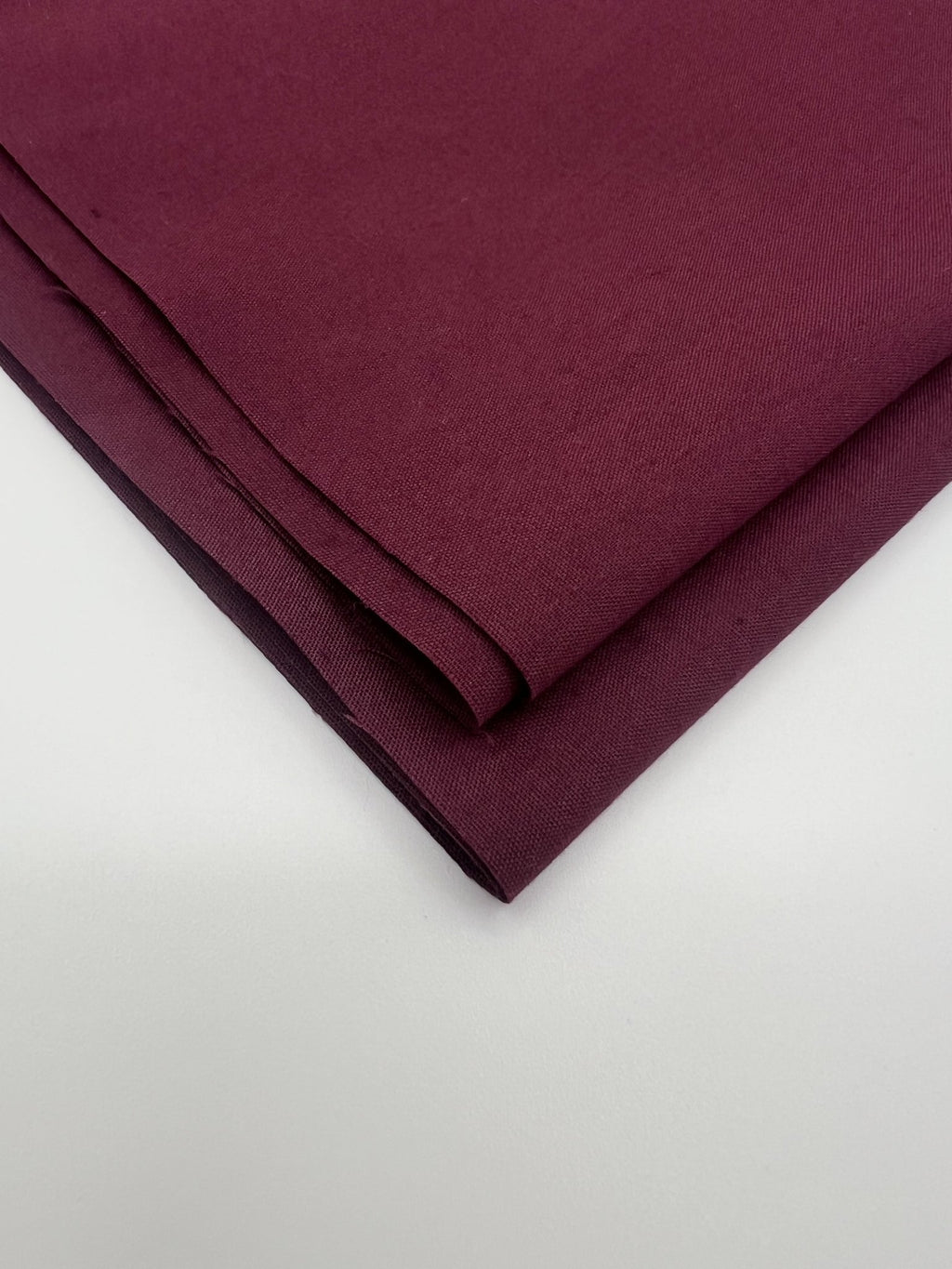Poly Cotton Fabric for Sewing | Broadcloth Fabric | Burgundy - EOVEA