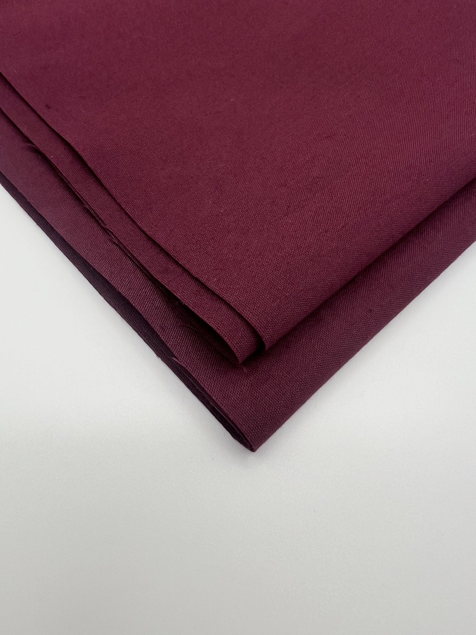 Poly Cotton Fabric for Sewing | Broadcloth Fabric | Burgundy - EOVEA