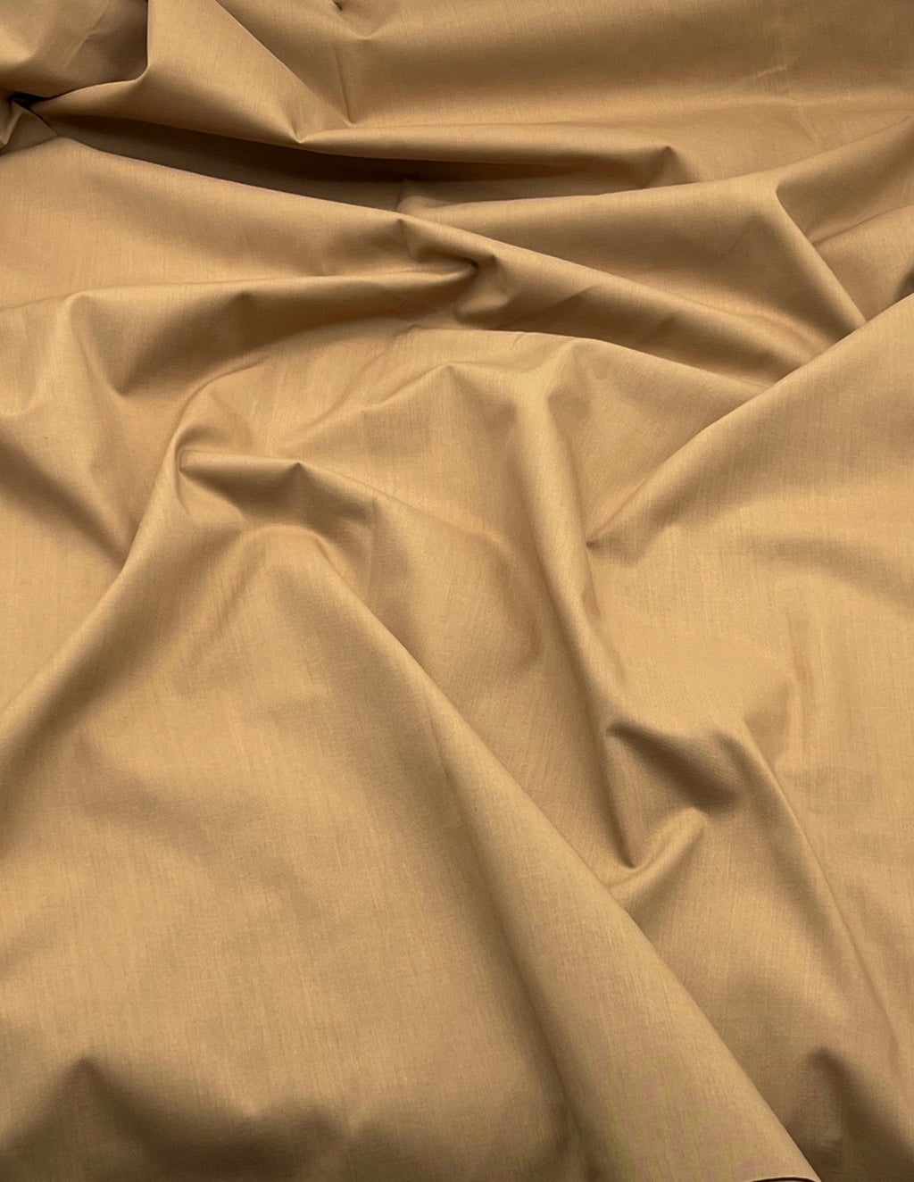 Poly Cotton Fabric for Sewing | Broadcloth Fabric | Khaki - EOVEA