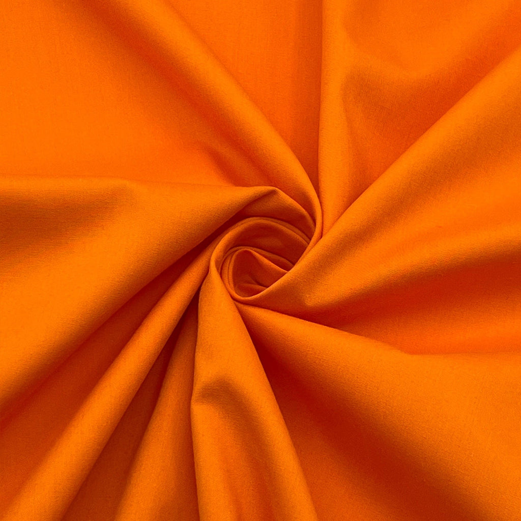 Poly Cotton Fabric for Sewing | Broadcloth Fabric | Orange - EOVEA