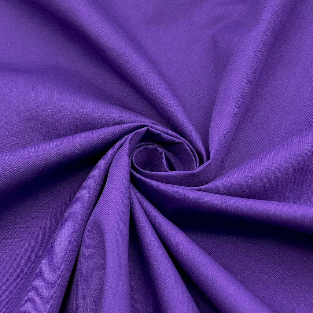 Poly Cotton Fabric for Sewing | Broadcloth Fabric | Purple - EOVEA