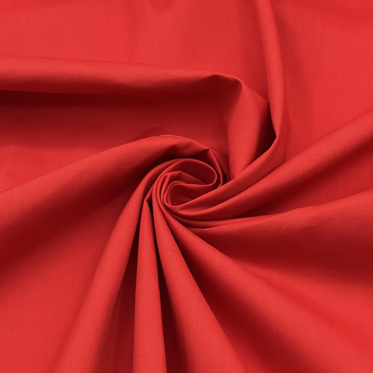 Poly Cotton Fabric for Sewing | Broadcloth Fabric | Red - EOVEA