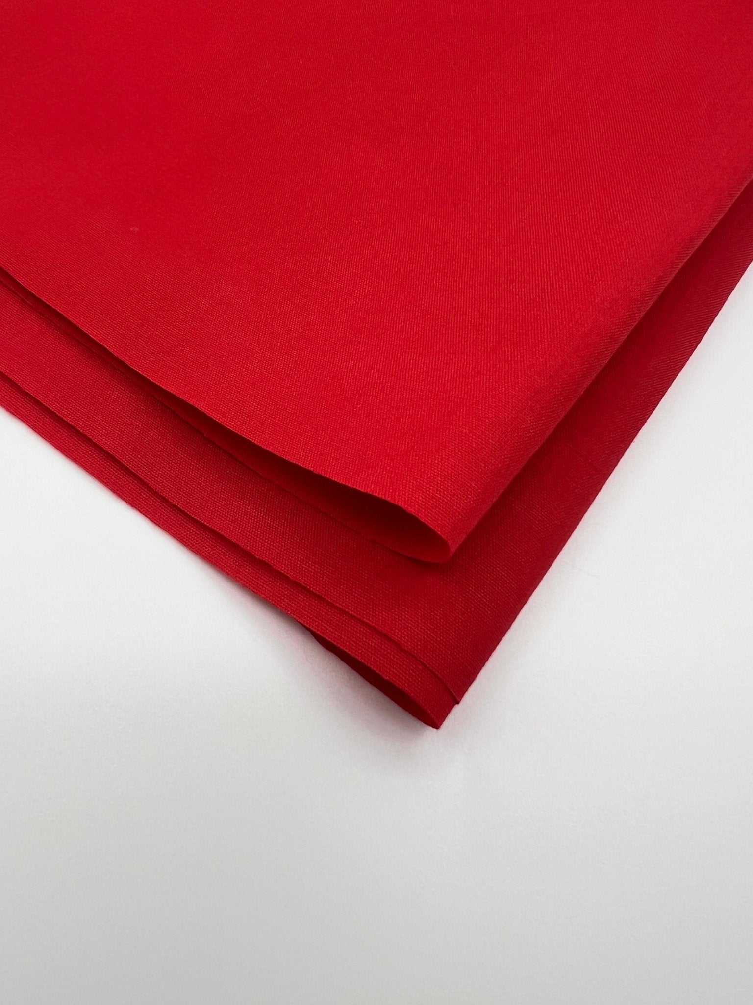 Poly Cotton Fabric for Sewing | Broadcloth Fabric | Red - EOVEA