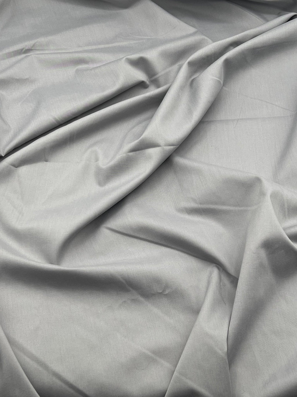 Poly Cotton Fabric for Sewing | Broadcloth Fabric | Silver - EOVEA