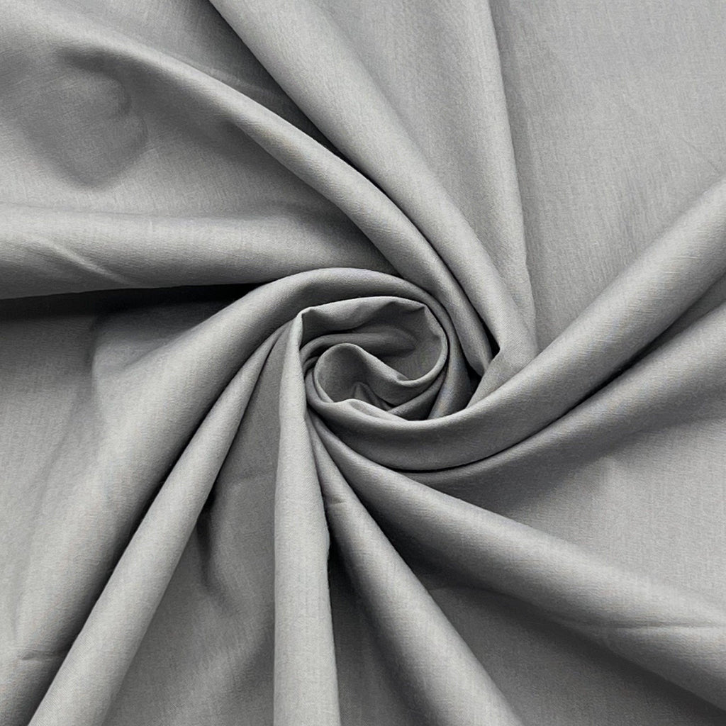 Poly Cotton Fabric for Sewing | Broadcloth Fabric | Silver - EOVEA
