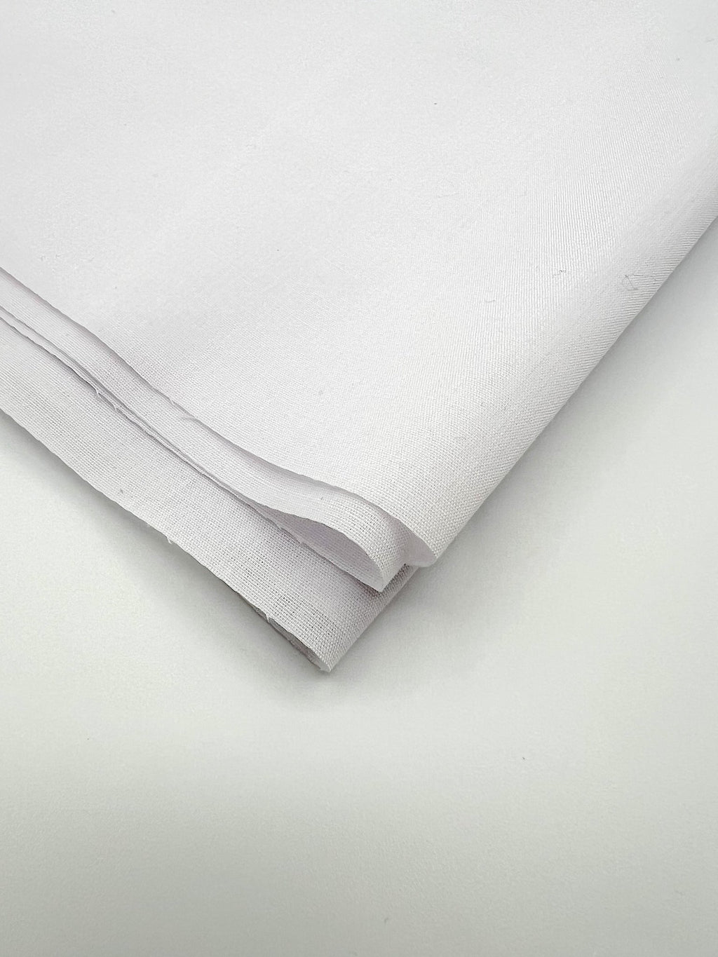 Poly Cotton Fabric for Sewing | Broadcloth Fabric | White - EOVEA