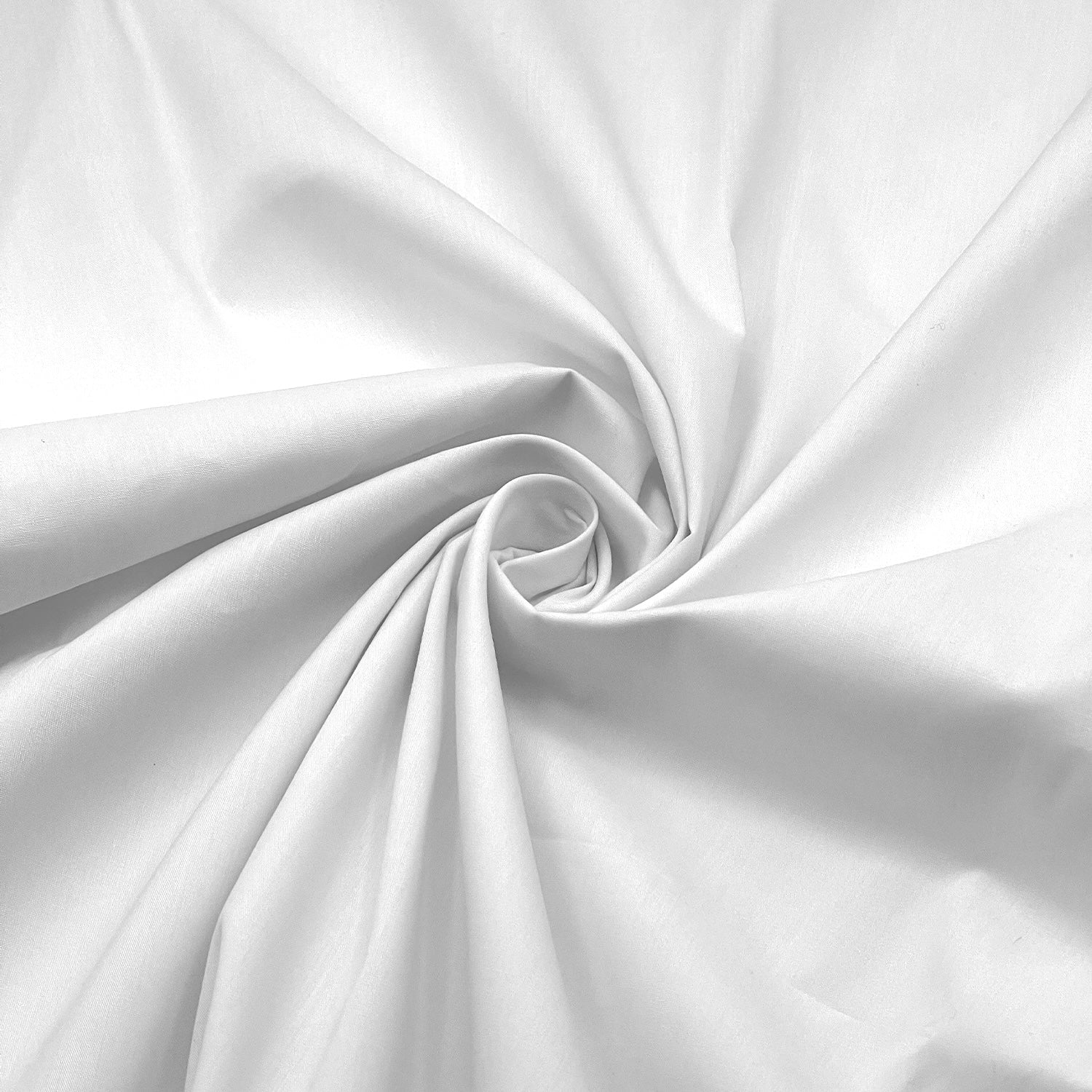 Poly Cotton Fabric for Sewing | Broadcloth Fabric | White - EOVEA